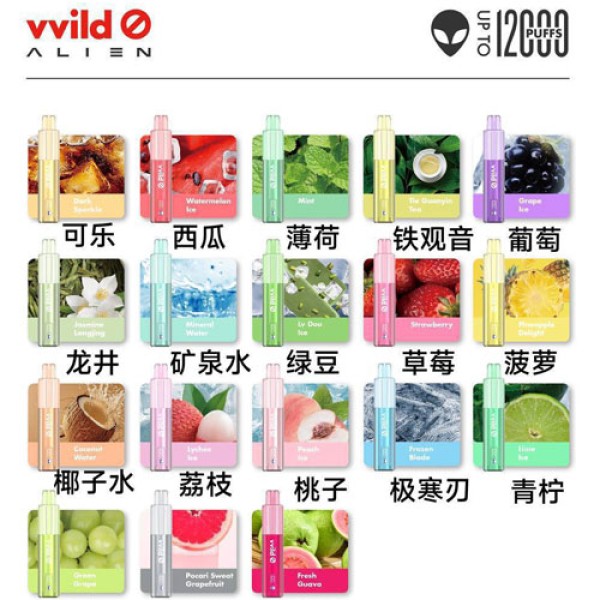 【 One-time Use 】 Genuine Ono ALIEN VVILD Alien 12,000-port visual fuel tank with battery level display, classic and trendy